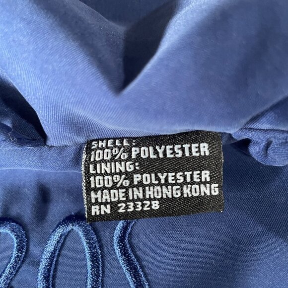 Oversized Navy Hooded Rain Jacket Aeros Kristen Blake Coastal Gorpcore Fall S - Picture 10 of 10